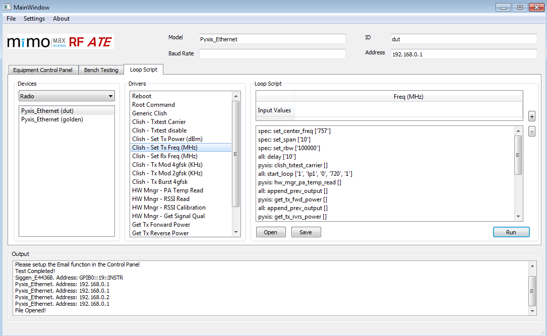 Loop script drag-and-drop test builder
