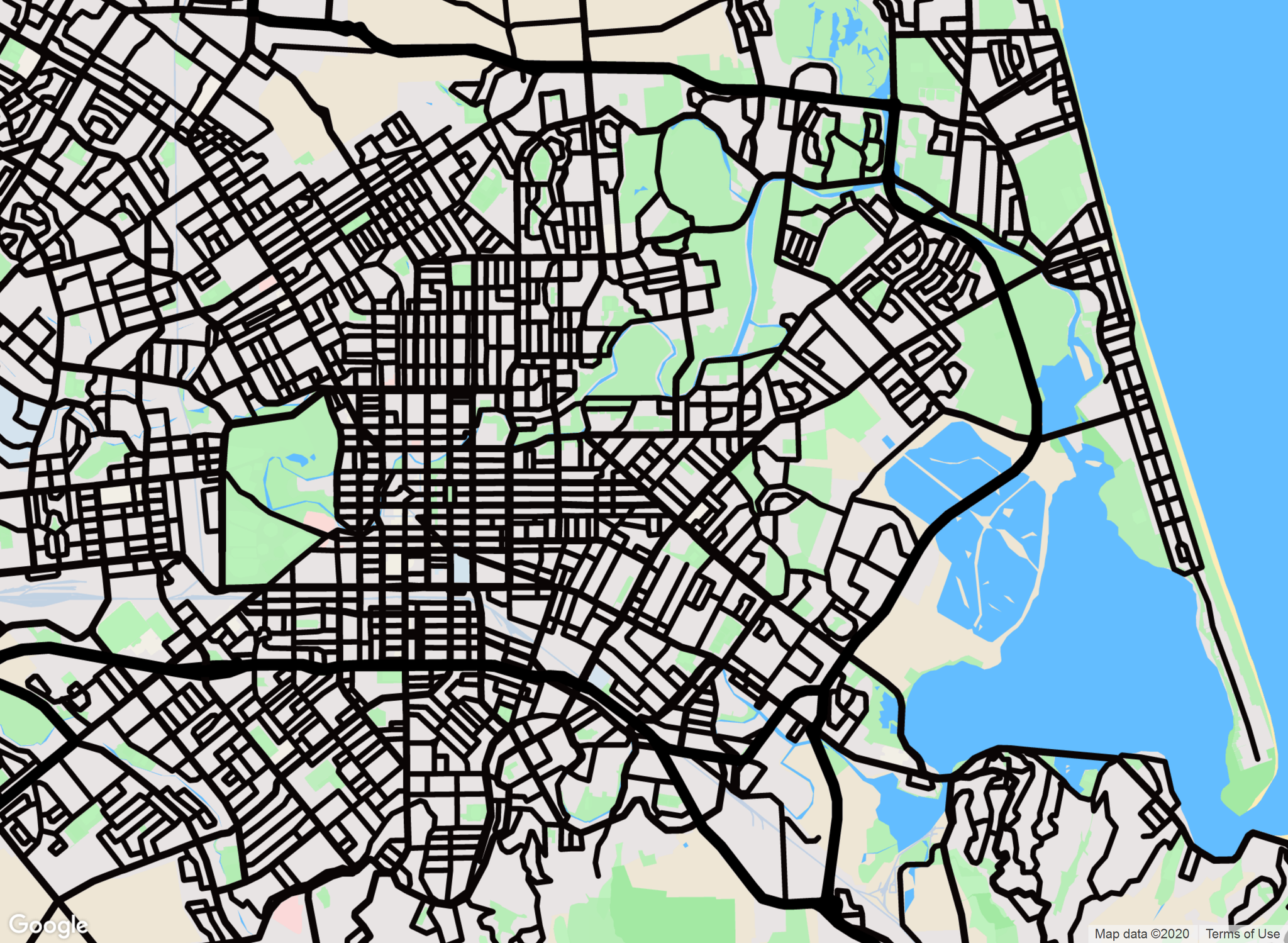 Full combined map of Christchurch